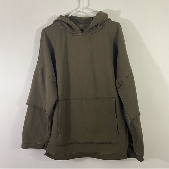 Zara Other - Zara Man Brown Boho Style Hooded Sweater Front Pocket Pullover Size US Small